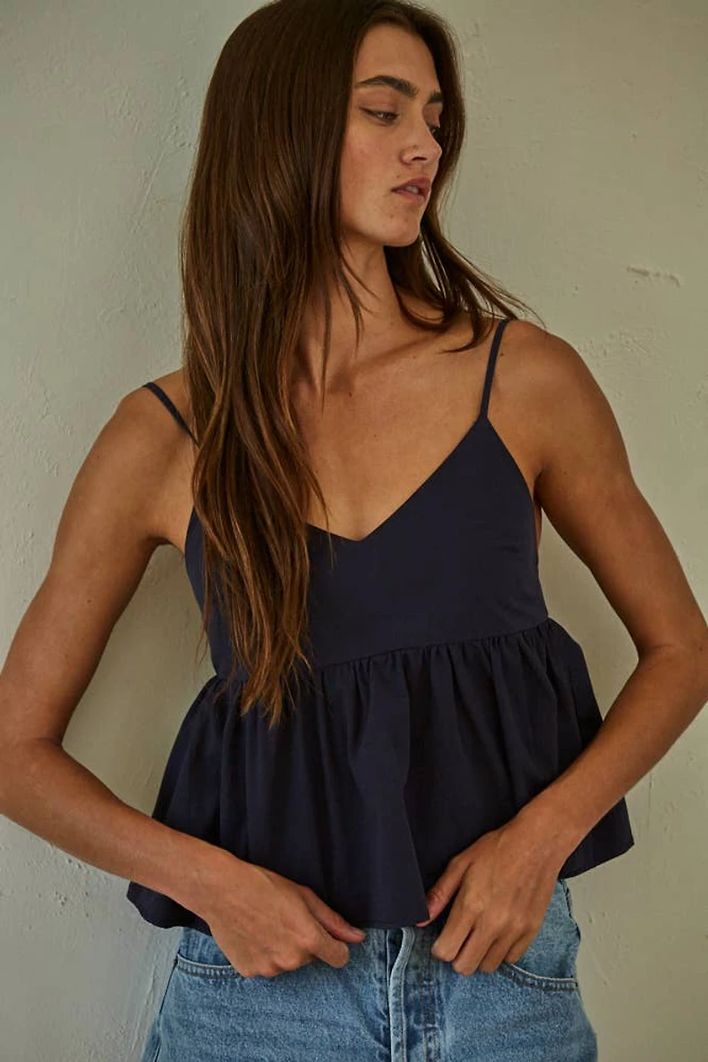 Navy Babydoll Cami Top