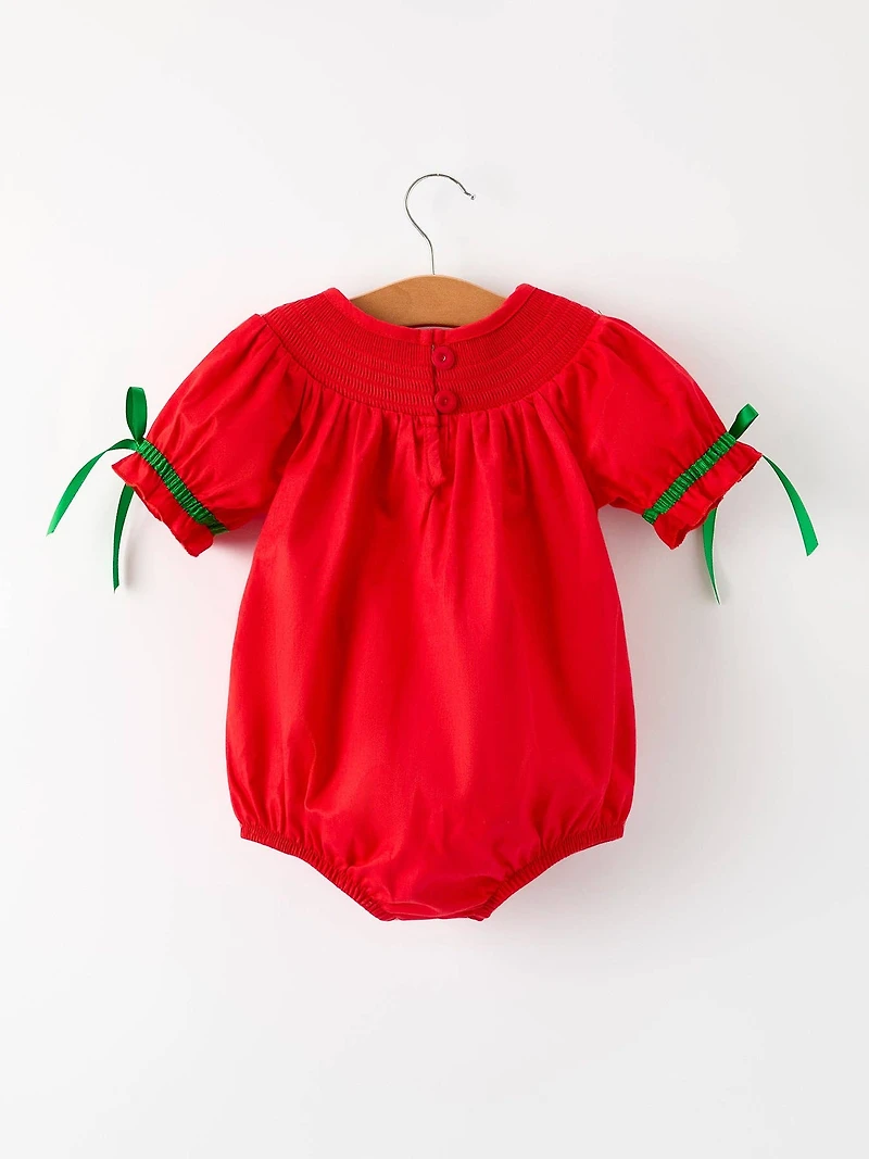 Red Christmas Baby Romper
