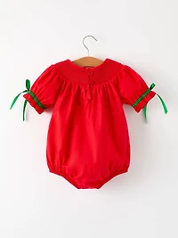 Red Christmas Baby Romper