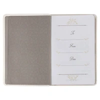 Mr. & Mrs. Devotional White Faux Leather