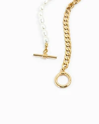 Pearl Chain Mix Toggle Bracelet