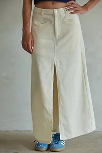 Cream Flare Maxi Skirt