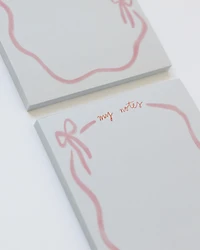 Pink Ribbon Bow Notepad