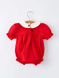 Red Ruffle Heart Romper
