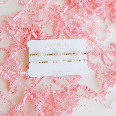 Poppi Pearl Luster Bracelet Stack Petite