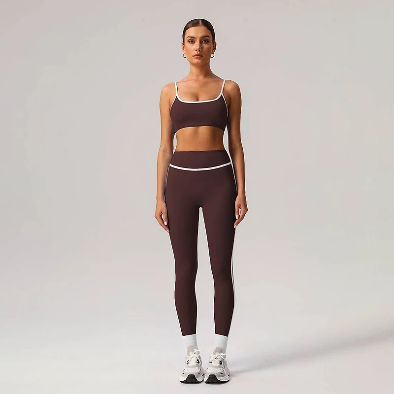 Burgundy Contrast Workout Set