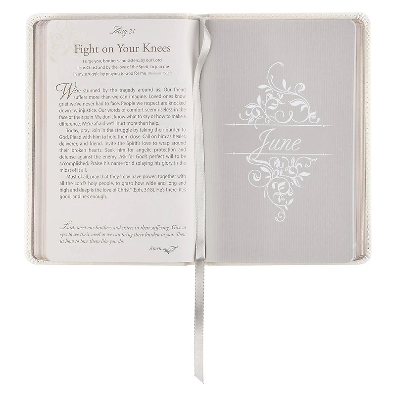 Mr. & Mrs. Devotional White Faux Leather