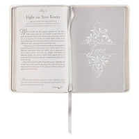 Mr. & Mrs. Devotional White Faux Leather