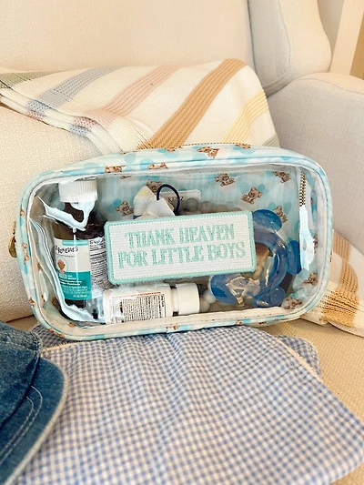 Blue Thank Heaven - Medium Clear Bag