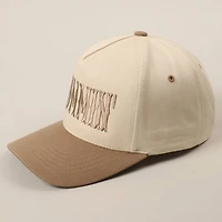 Beige MOMMIN' Letter Embroidery Two-Tone Trucker Hat