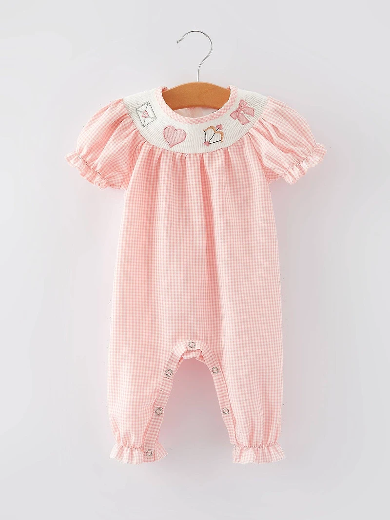 Heart Smocked Embroidery Girls