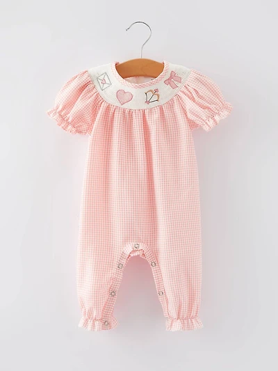 Heart Smocked Embroidery Girls