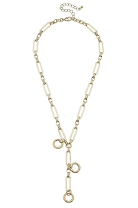 Bella Multi-Charm Lariat Necklace Base in Shiny Gold