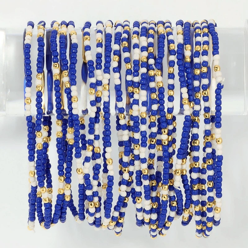 Stretch Seed Assorted Bead GAME DAY Bracelets