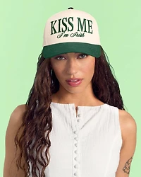 Green Kiss Me Irish Trucker Hat