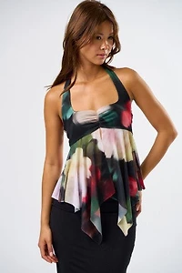 Mesh Halter Neck Top