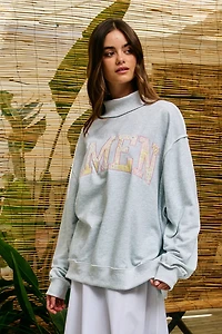 AMEN Patchwork Mock Neck