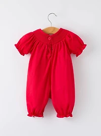 Red Nativity Baby Romper