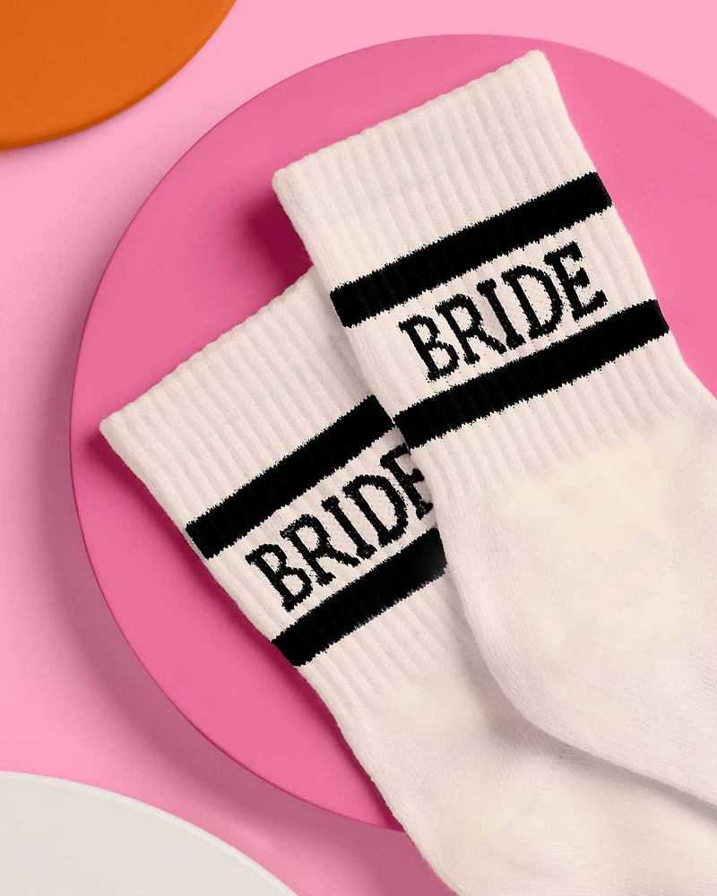 Black Detail Bride Socks