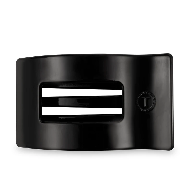 Flat Rectangle Hair Clip | Large | Jet Black