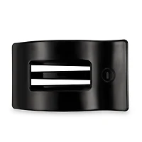 Flat Rectangle Hair Clip | Large | Jet Black