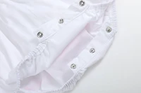 White and Pink Bows Smocked Ruffle Romper