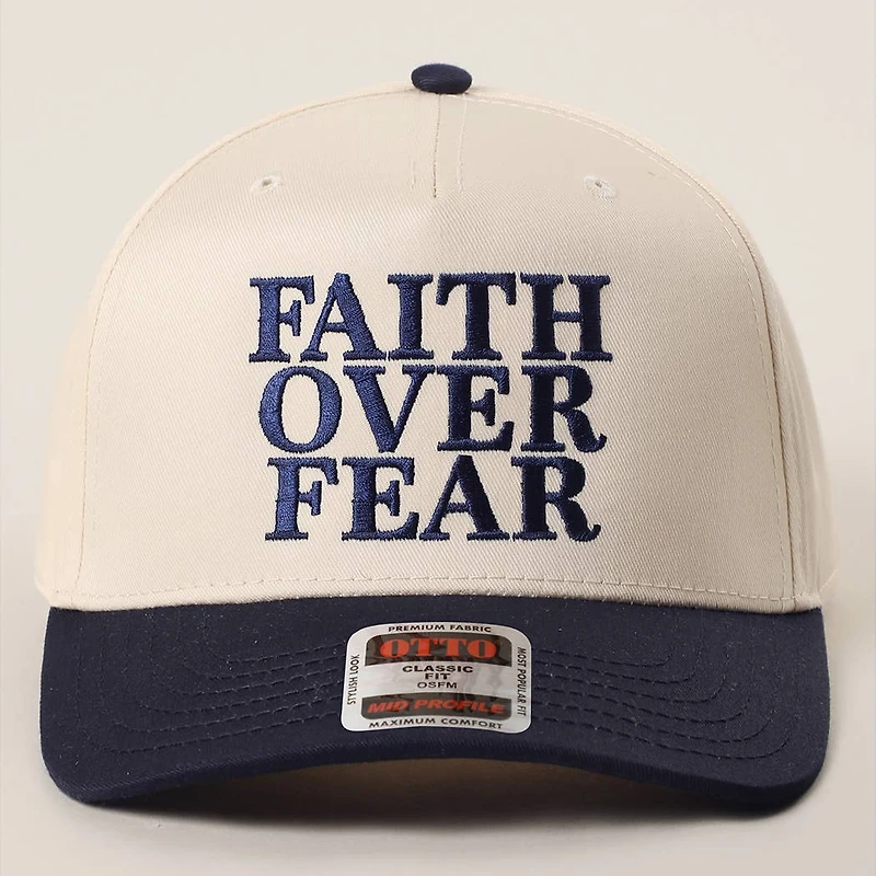 Faith Over Fear Trucker Hat/ Navy
