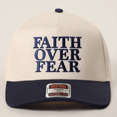 Faith Over Fear Trucker Hat/ Navy