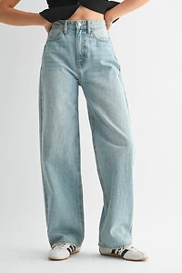 Light Denim High Waisted Skater Jean