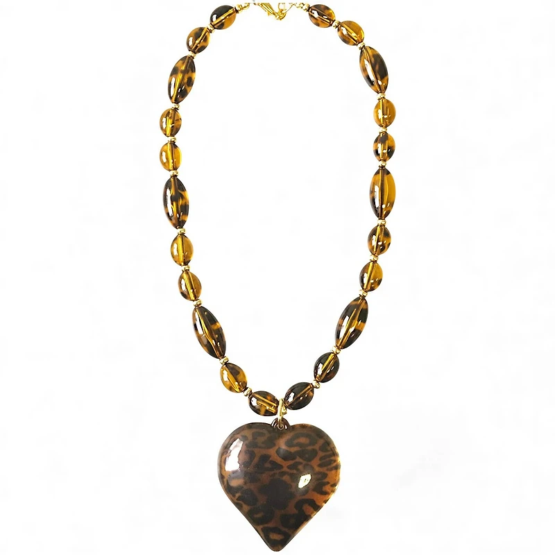 Chunky Tortoise Heart Necklace