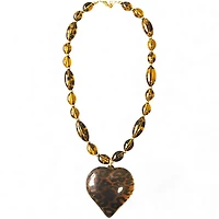 Chunky Tortoise Heart Necklace