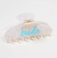 White & Blue Bridal Claw Clip