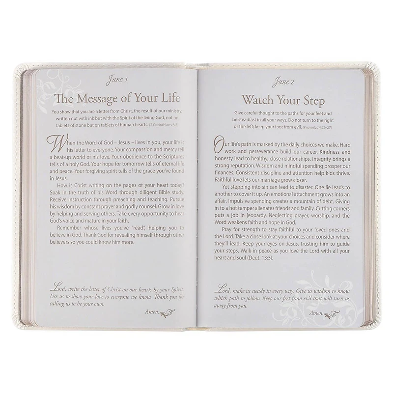 Devotional for Mr. & Mrs. White Faux Leather