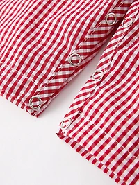 Baseball Baby Boys Smocking Embroidered Plaid