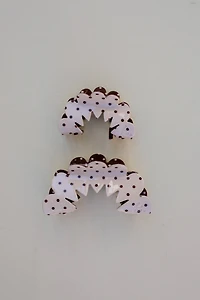 Midi Brown & Cream Petal Arch Claw