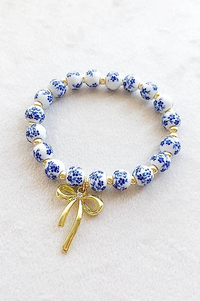 Jen Floral Bow Beaded Bracelets