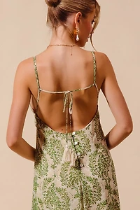 Sage Green Floral Maxi Dress
