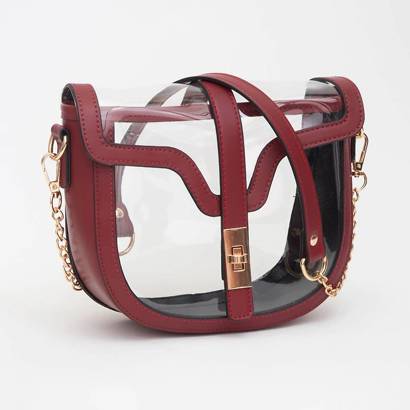 Clear Transparent Saddle Bag
: Black
