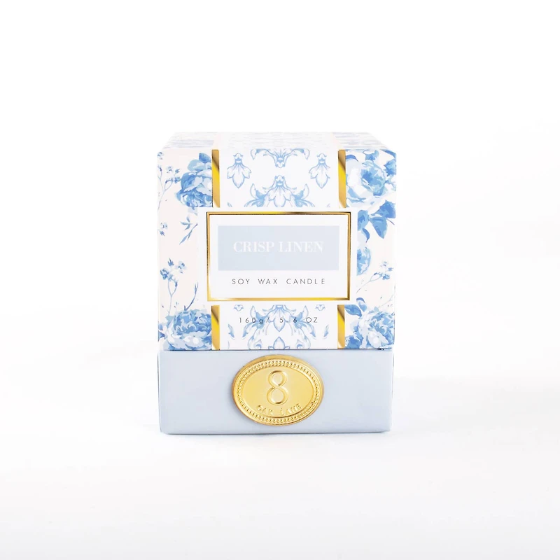 Crisp Linen 5.6oz Soy Wax Candle