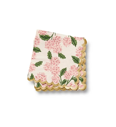 Pink Hydrangea Cocktail Napkins