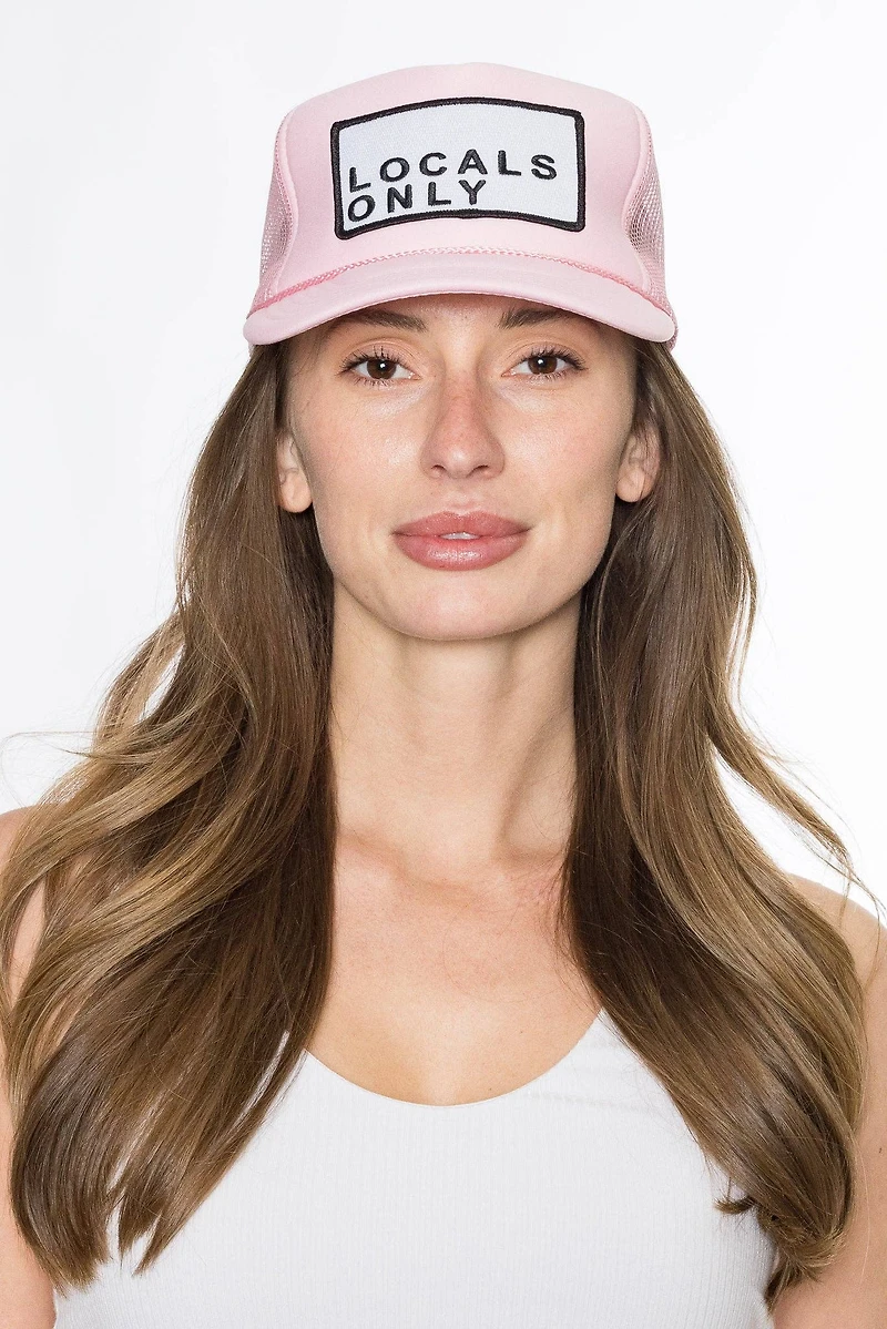 Pink Locals Only Trucker Hat