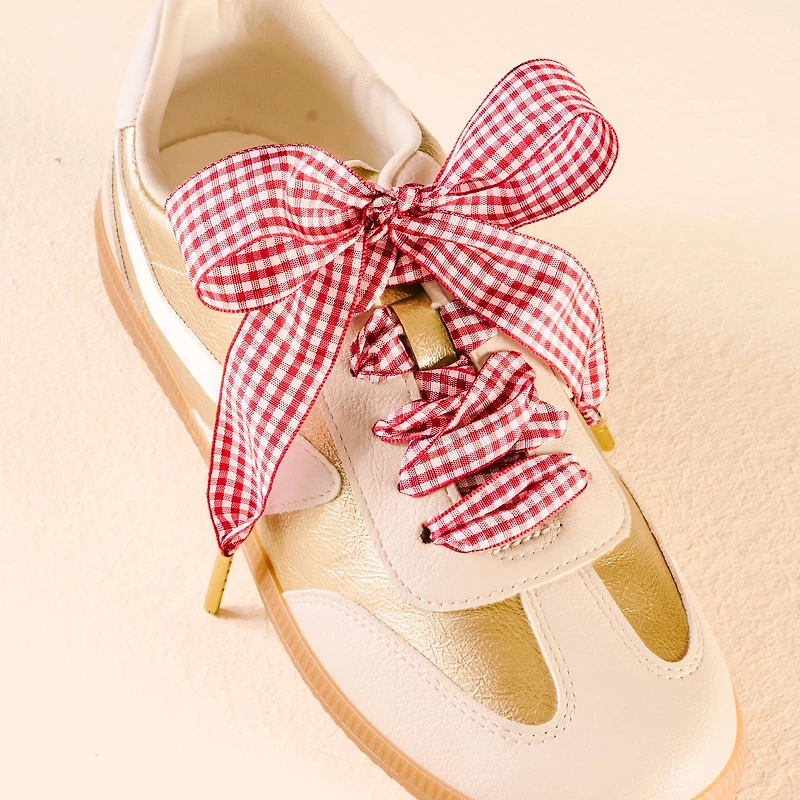 Step It Up Shoelaces-Gingham