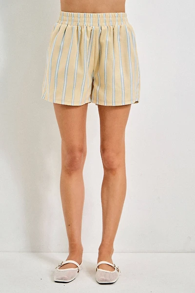 Yellow & Blue Stripe Shorts