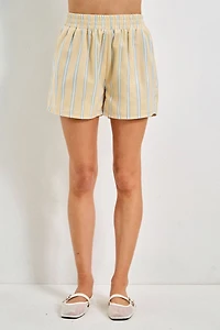 Yellow & Blue Stripe Shorts