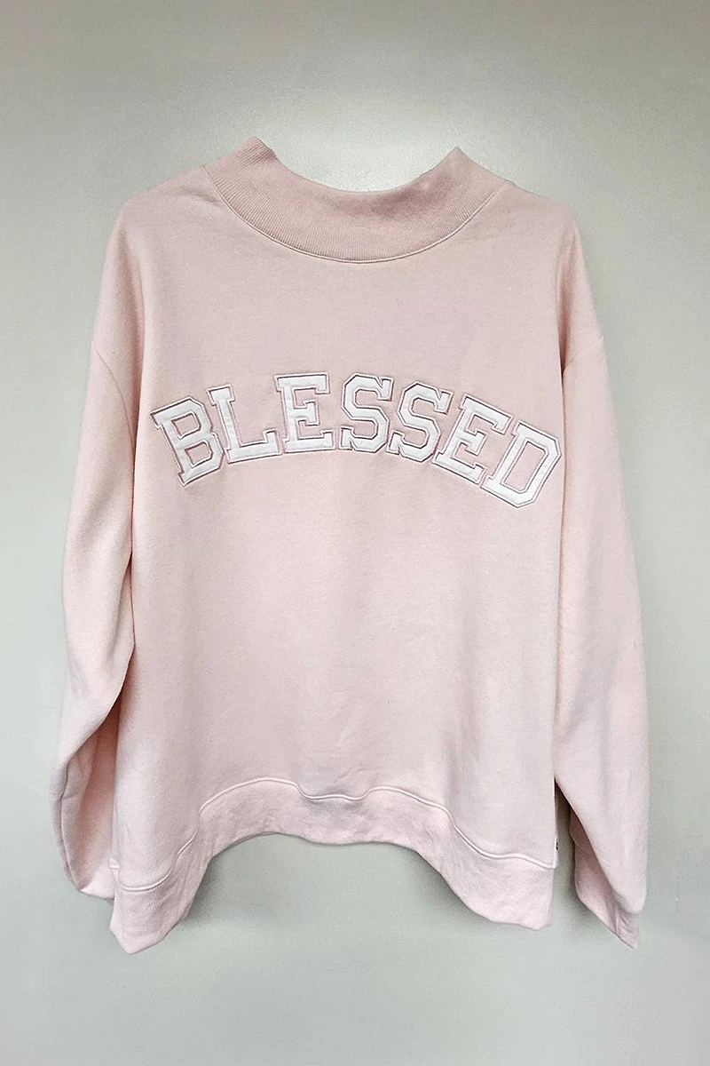 Pink Blessed Mockneck