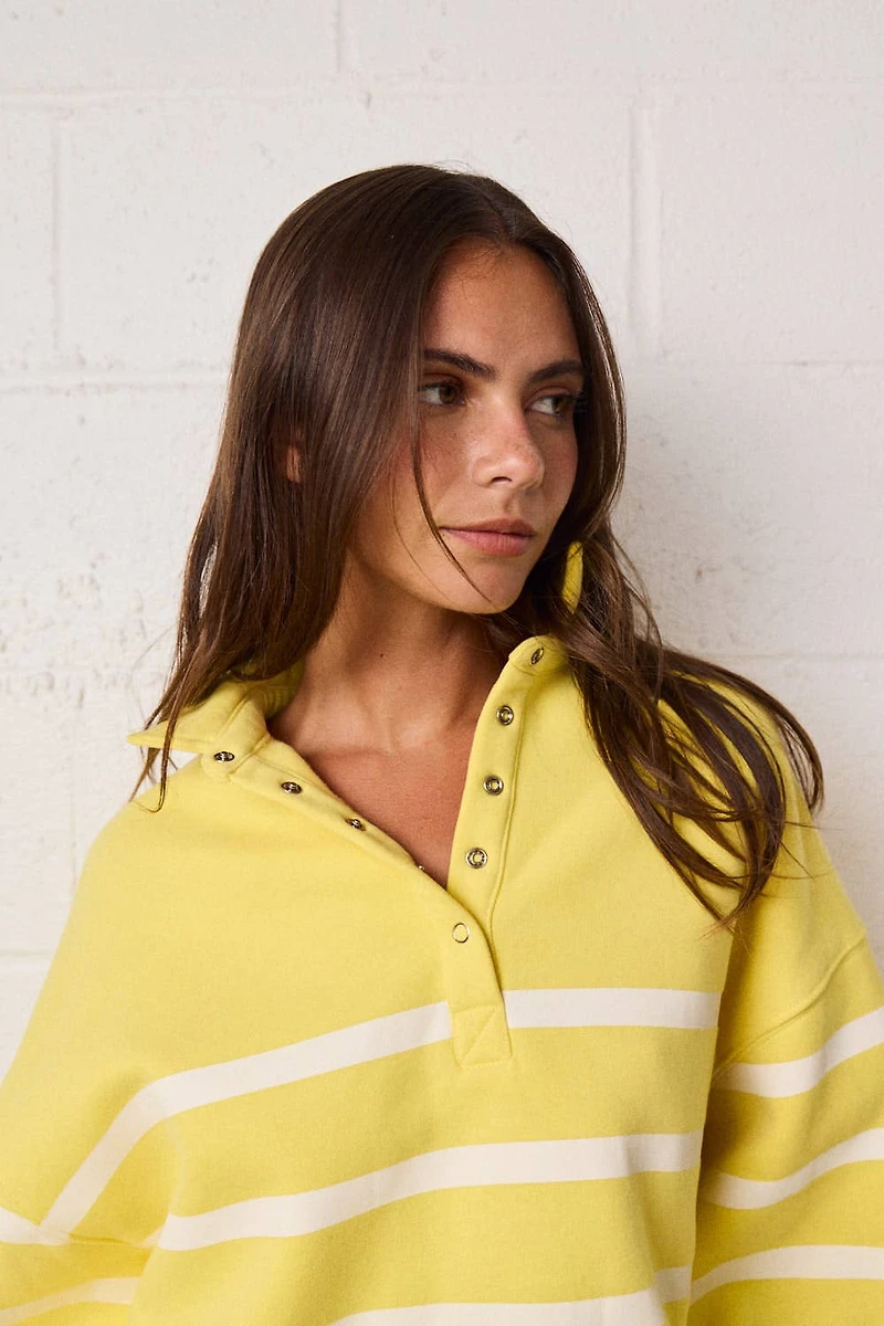 Yellow & White Stripe Pullover