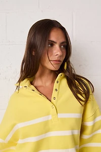 Yellow & White Stripe Pullover