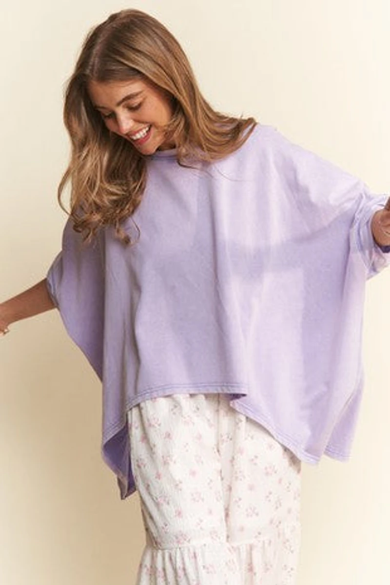 Lavender French Terry Top