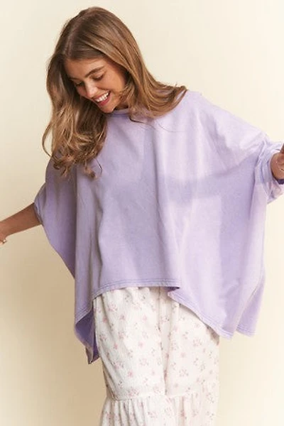 Lavender French Terry Top