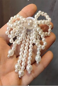 CLASSIC PEARL BOW RIBBON SHOE CHARM